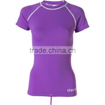 2016 Custom Women Cap Sleeve Rash Guard