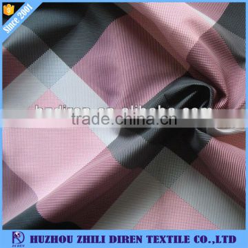 plaid printed Peach Skin Fabric china factory made