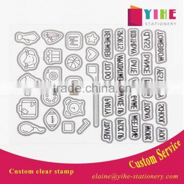 rubber stamp custom DIY Crafting Scrapbooking PVC stamp for kids