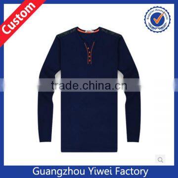 V Neck Long Sleeve Elastic Sleeve Cuff T Shirt Wholesale Cheap