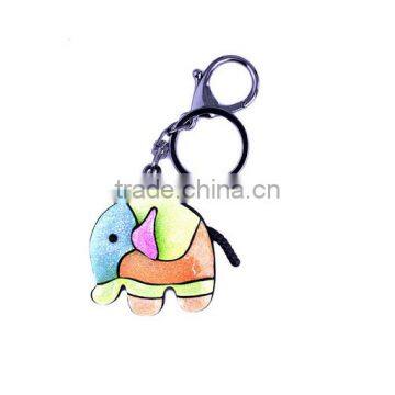 Ailian jewelry package deduction new paint cute small elephant key chain factory direct