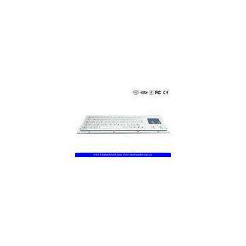 Flat Non-Protruding Short Travel Key Industrial Keyboard With Touchpad In Stainless Steel