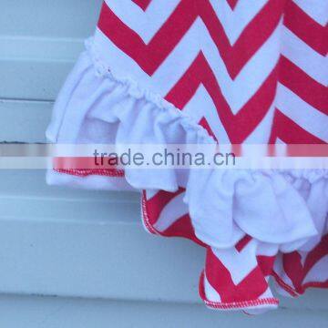 Red and White Wave Stripe Outfits Baby Girls Romper Sets Sleeveless Summer Bow Clothes photo-3