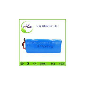 4s3p 14.8v rechargeable li-ion 18650 9000mah battery pack