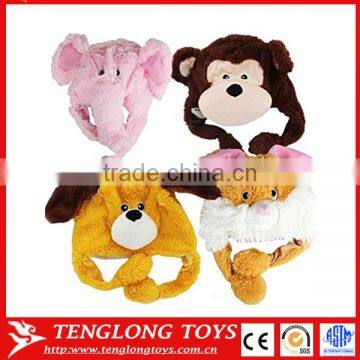 Pop and magic plush animal hat for children