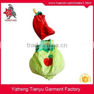 plush apple design baby clothing in Children's day/plush baby clothing/soft baby clothing in Children's day or Halloween