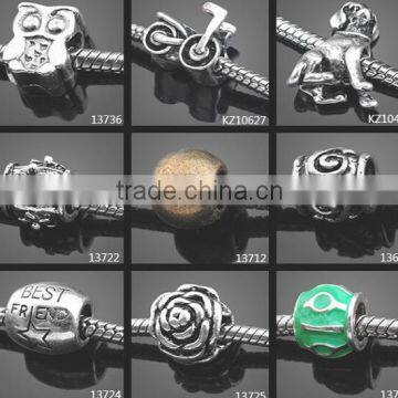 European Fashion Bracelet Charms Alloy Metal Beads Findings Metal Assorted Charms