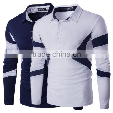 Men's Autumn Polo Style T-Shirts Long Sleeve Tee Shirt Slim Fit Casual Tops