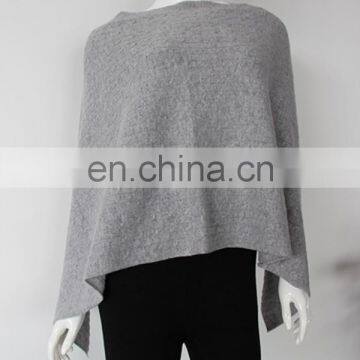 Wholesale Price Luxurious Cashmere Cable v Neck Ponchos for Women photo-3