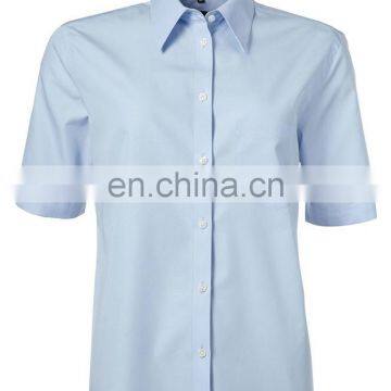 100%cotton short sleeve shirt for women