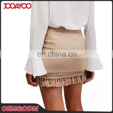 Custom Made Latest Modern Design Winter Ladies Mini Skirts Grils Short High Waist Wrap Skirt