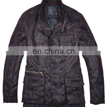 lastest fashion winter handsome parka mens quilted leather jacket