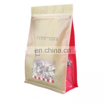 Plastic packing bag for snacks flat bottom with zip lock