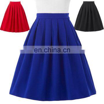 Belle Poque Women Midi Skirt 2016 Blue Vintage Skirts Pinup Skirt BP000154-3 photo-4