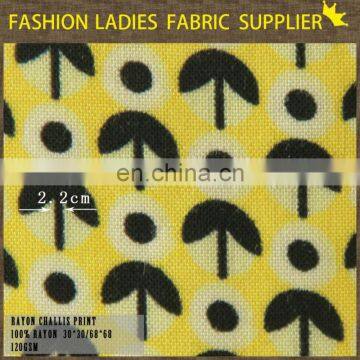 2015 spring new design printed viscose fabric composition viscose rayon fabric