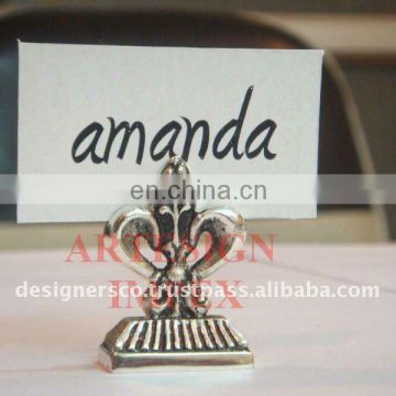 Silver Wedding Favor Place Card Holder