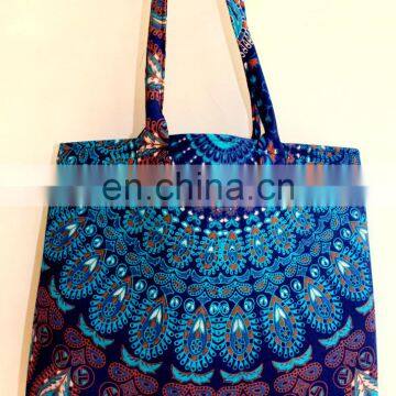 Mandala cotton tapestry hobo handbag/girls shopper bag Handle bag Indian Mandala Hand bag Handmade handmade mandala tote bag