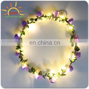 LED Flower Garland Christmas favor glow garland