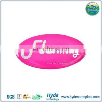 Custom Made Multi-color Clear Epoxy Aluminum Embossed Resin Label Stickers photo-4