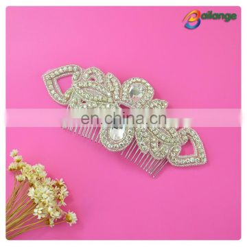 Rhinestone bridal accessories spike hair comb for ladies