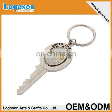 2015 novelty souvenir promotional key shape keychain metal keyring custom logo