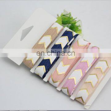 arrows printed fold over elastic