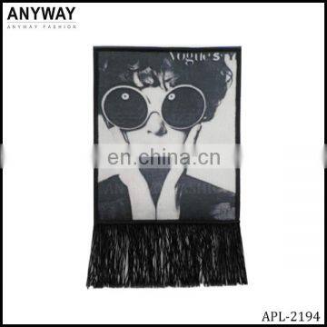 Chic pattern macrame motifs collar neckline for dress