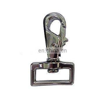 Nickel Zinc alloy rectangle eye swivel snap hook for webbing dog leash