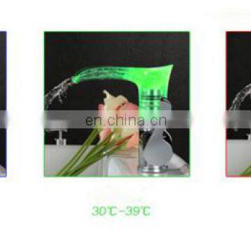 Modern Design LED Bathroom Waterfall Basin Faucet Single Handle Basin Mixer Tap photo-5