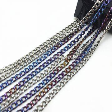 Titanium Necklace, No Nickel Necklace for Sensitive Skin, Simple Modern Titanium Curb Chain Necklace, Elegant Pure Titanium Necklace