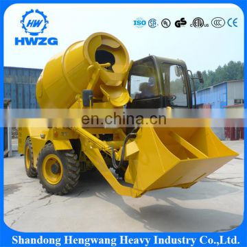 super quality China manufacture self loading concrete mixer truck with lifting ladder