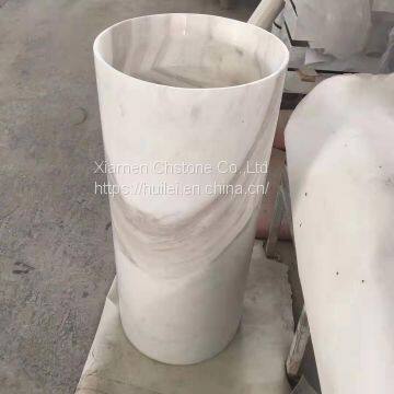 Volakas White Pedestal Sink
