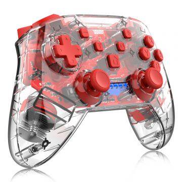Nintendo game controller wireless vibration body sense switch handle transparent