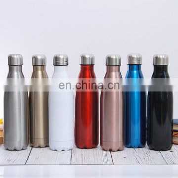 Custom Double Wall Insulated Water Bottles Stainless Steel Metal Sports Bottle