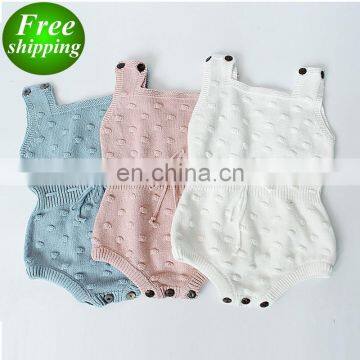 2019 Newborn baby knitted romper toddler girls autumn jumpsuits free shipping (free pick size color)