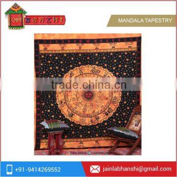 Indian Astrology Zodiac Sign Wall Hanging Horoscope Tapestry