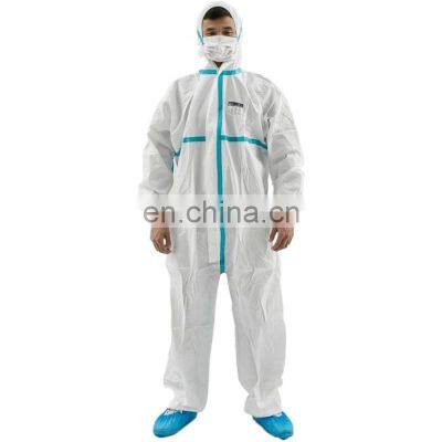 Chemical Industry workwear CATIII Type 5 6 Disposable Microporous Coverall EN14126