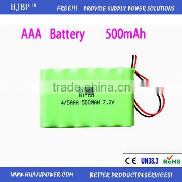 High quality NiMH 500mah 7.2v 4/5AAA Rechargeable Batteries