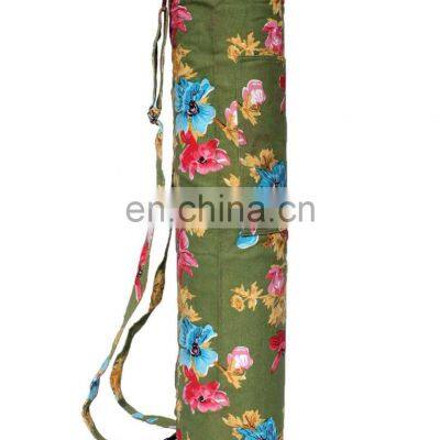 Wholesale Price On Flower Printed Design Canvas Yoga Mat Bags