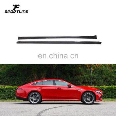 Carbon Fiber X290 Side Skirts Extension for Mercedes Benz AMG GT 53 GT 43 4-Door Coupe 2019 2020