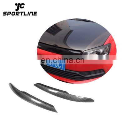 Carbon Fiber Auto Car Front Headlights Eyelid for Volkswagen VW POLO/ POLO 6R 11-15