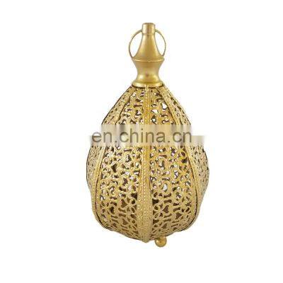 Home Decor High Quality Gold Moroccan Lantern Hanging Moroccan Metal Decoration For Home