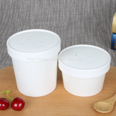 Hot paper soup bowl eco friendly soup cups custom printed disposable tableware