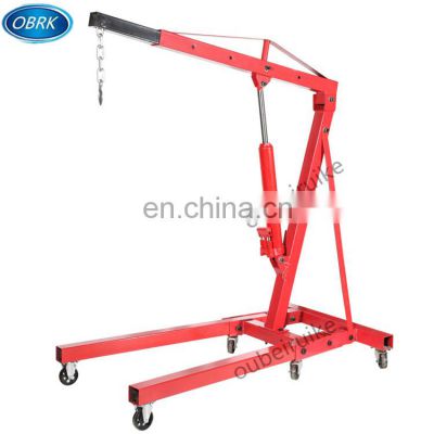 2 Ton Folding Manual Hydraulic Jack Shop Engine Car Lift Crane