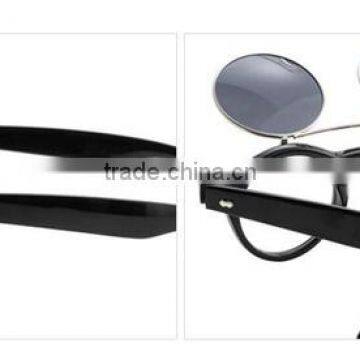 Cheap Promotional Steam Punk Logo Print Renovate Double Lens Sunglasses photo-3