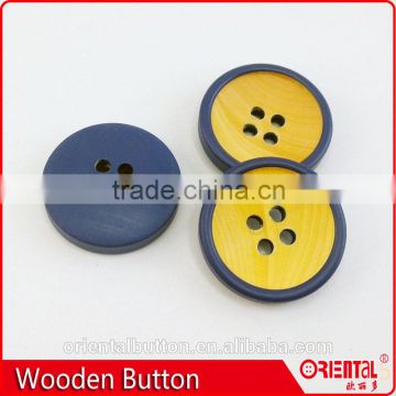 natural painted warter proof wooden sewing holes suits button