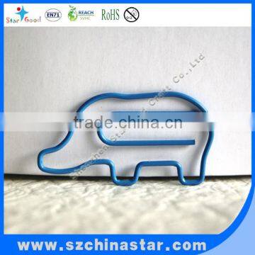Colorful rhinoceros bookclip of PET material
