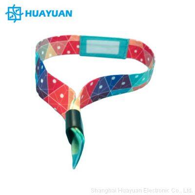 Fashion ISO 14443A Custom Logo 13.56MHz Fabric band NTAG216 RFID woven band