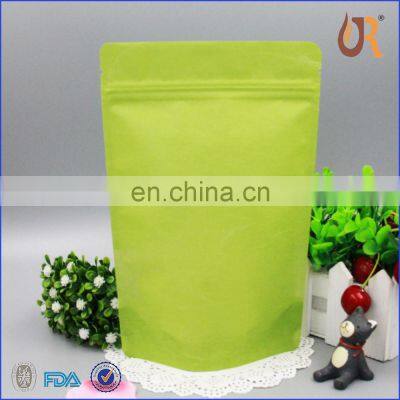 Customized Food Package Stand up Pouch Green Rice Paper Bag With Clear Window photo-2