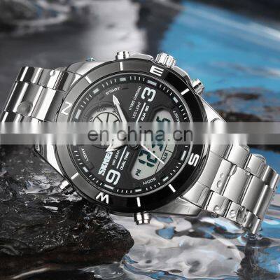 Brand Watch Manufacturer SKMEI 1839 Stainless Steel Large Dial Men Digital Analog Watches